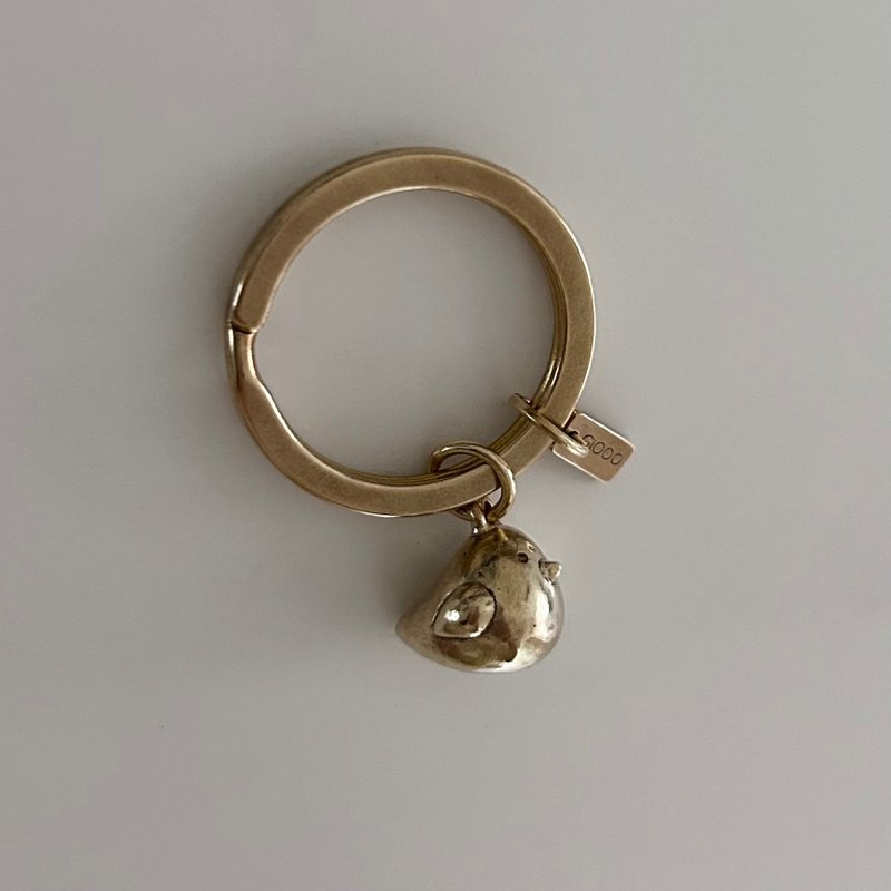 森林小物—小鳥 黃銅鑰匙圈吊飾 - 吊飾/掛飾 - 銅/黃銅 