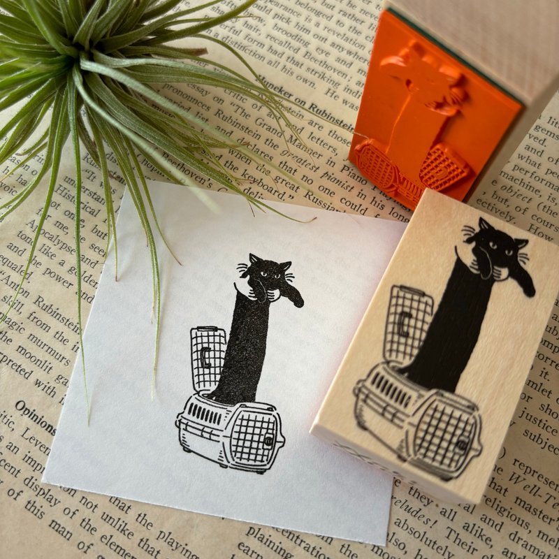 Carry Bag OUT Black Cat Stamp - ตราปั๊ม/สแตมป์/หมึก - ยาง 