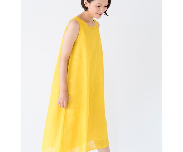 BAN INOUE Yellow Mosquito net sleeveless dress beautiful Japanese color -  Shop BAN INOUE One Piece Dresses - Pinkoi
