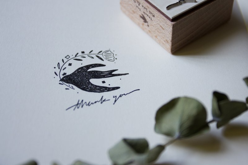 Thank You 小鳥 復刻章 印章 不會再製作 已絕版 - 印章/印台 - 橡膠 白色
