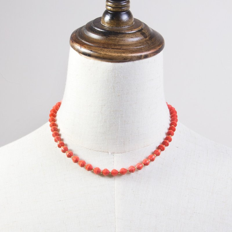 Coral Red Fundamentals - Necklaces - Paper Red