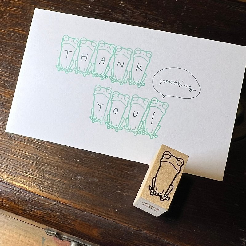 Rubber stamp that can also be used as a frame for frog letters - Stamps & Stamp Pads - Rubber 