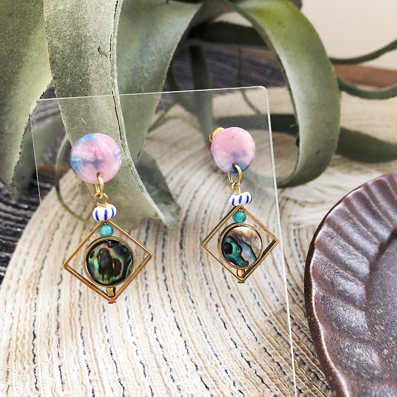 Bronze wind shell resin may be modified Clip-On earrings - Earrings & Clip-ons - Other Metals Multicolor