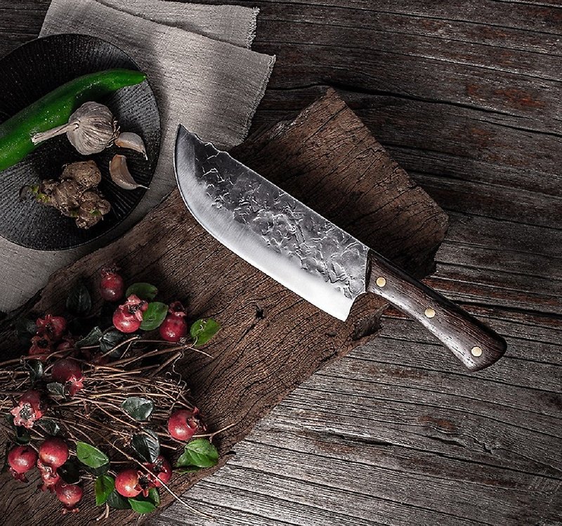 Slaughter knife cutting meat multi purpose chopper handforging kitchen chef tool - 刀具/刀架 - 其他金屬 銀色