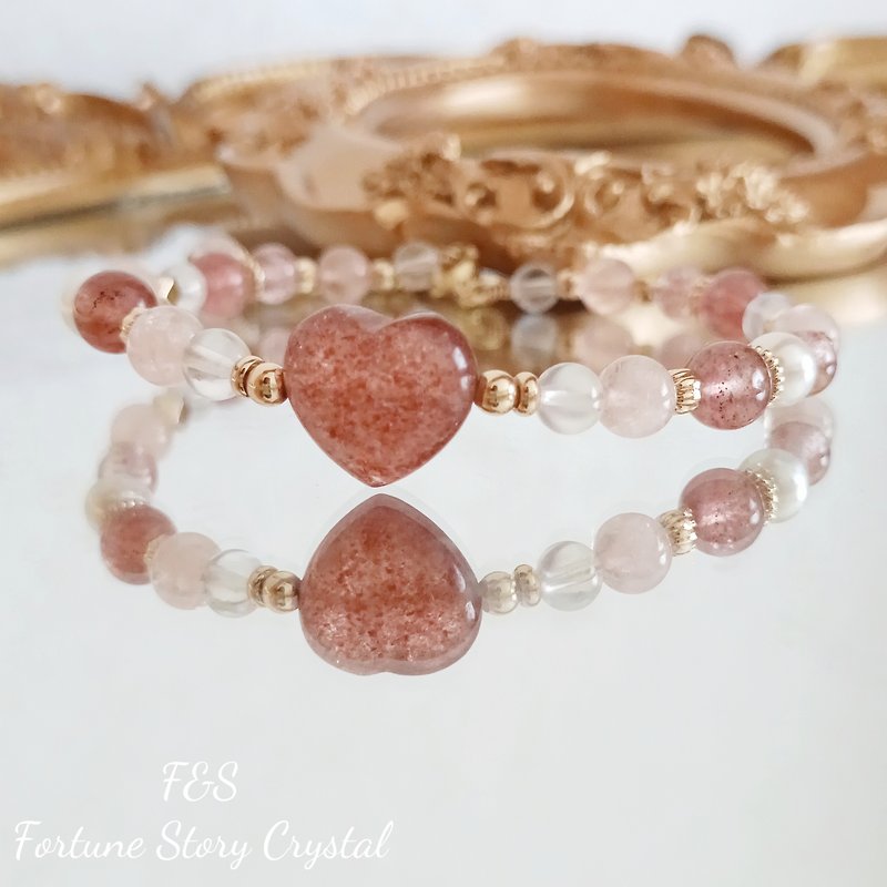 Crystal Bracelet//Love/Strawberry Crystal/Noble/Moonlight - Bracelets - Crystal Red