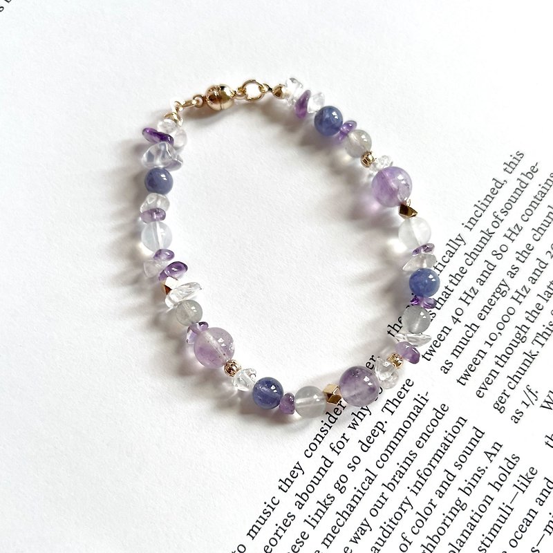 Purple [Amethyst] No. 7 Design Bracelet - Bracelets - Crystal Yellow