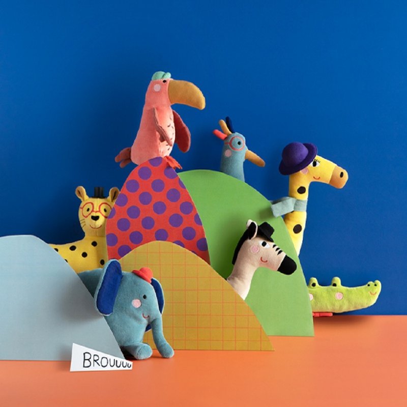 法國 Moulin Roty 袖珍動物系列 - 寶寶/兒童玩具/玩偶 - 聚酯纖維 多色