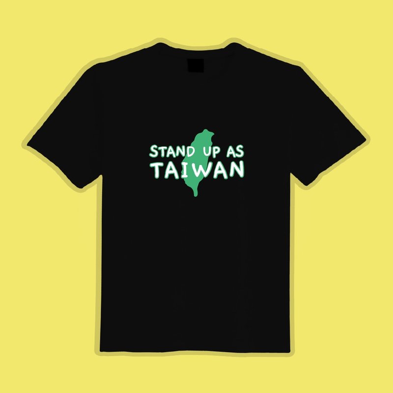 STAND UP AS TAIWAN 青鳥 文創 衣服 T恤 黑T 童裝 純棉 吸濕排汗 - 男 T 恤 - 棉．麻 多色