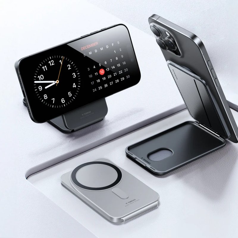 TORRAS MagSpin Wallet 旋轉支架磁吸MagSafe 卡套 - 手機殼/手機套 - 人造皮革 黑色