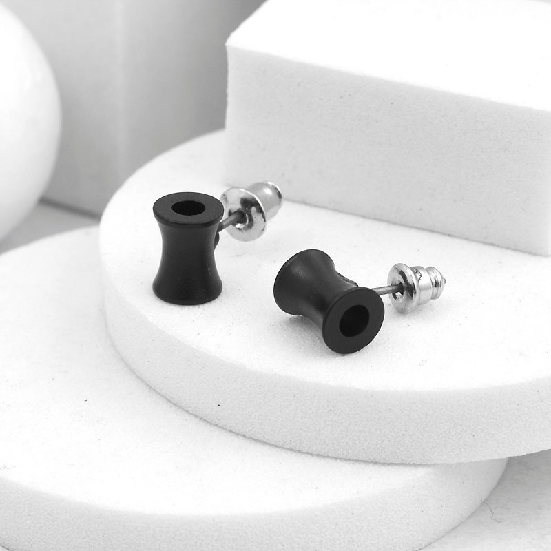 Recovery 小葫蘆耳環 (霧黑) - 耳環/耳夾 - 其他金屬 黑色