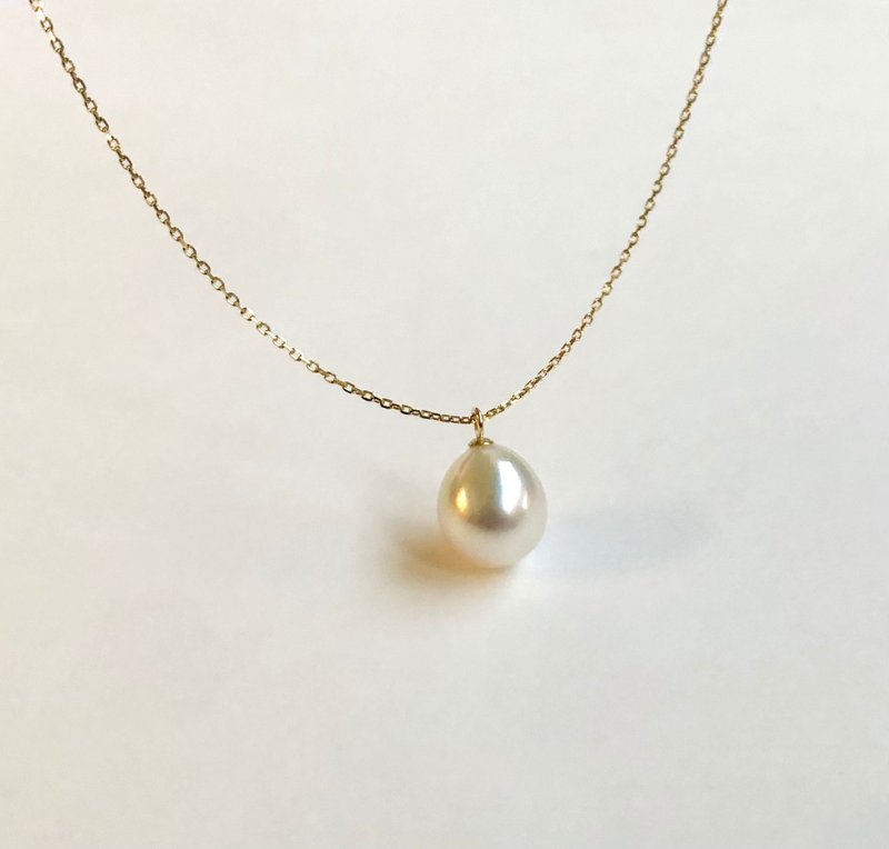 Akoya pearl  pendant  drop pearl made in Japan - สร้อยคอ - เครื่องประดับ ขาว