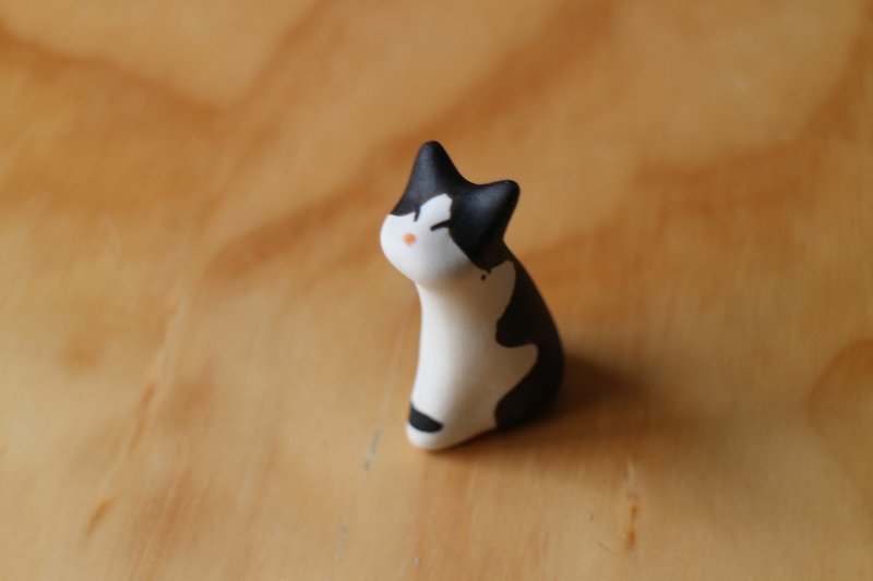 Binshi cat kitten stone (cat type laboratory) single - Pottery & Ceramics - Porcelain 