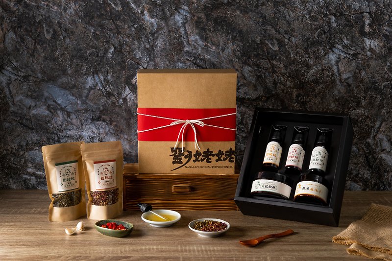 [Grandma Liu Surging Pepper Gift Box] The classic combination is the first choice for gift giving - เครื่องปรุงรส - สารสกัดไม้ก๊อก หลากหลายสี