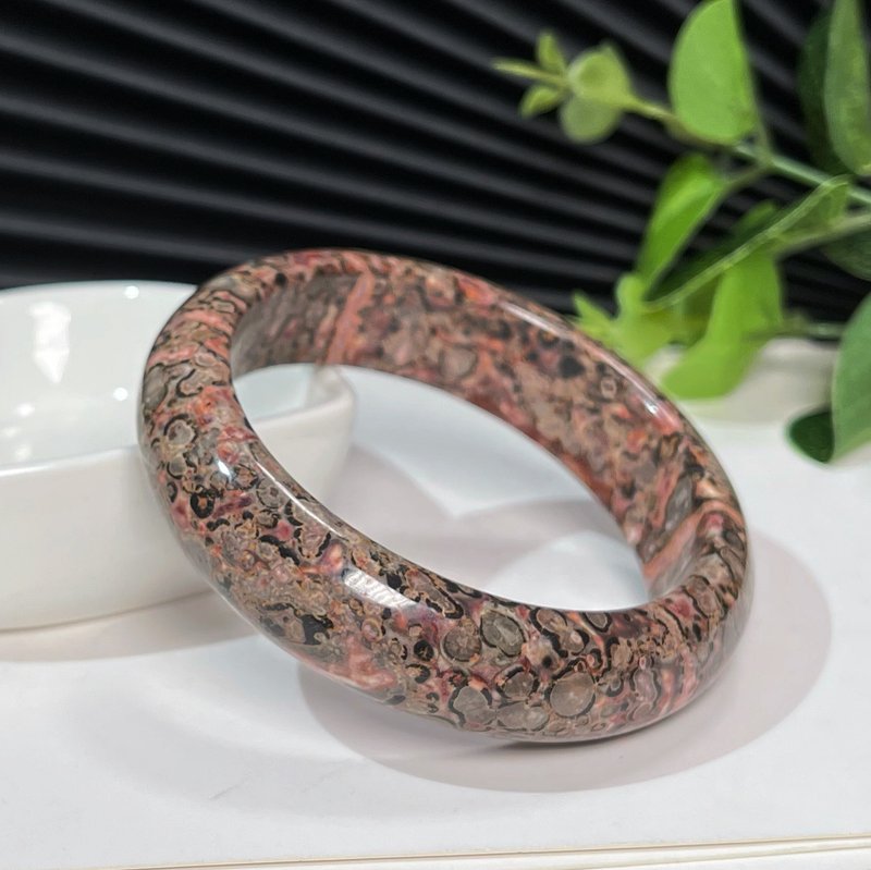 シックでカラフルなゴージャスなヒョウの石のブレスレット56MM青海の古代の海の石のブレスレット-独特の気質を持つチベット高原 - ブレスレット - 半貴石 
