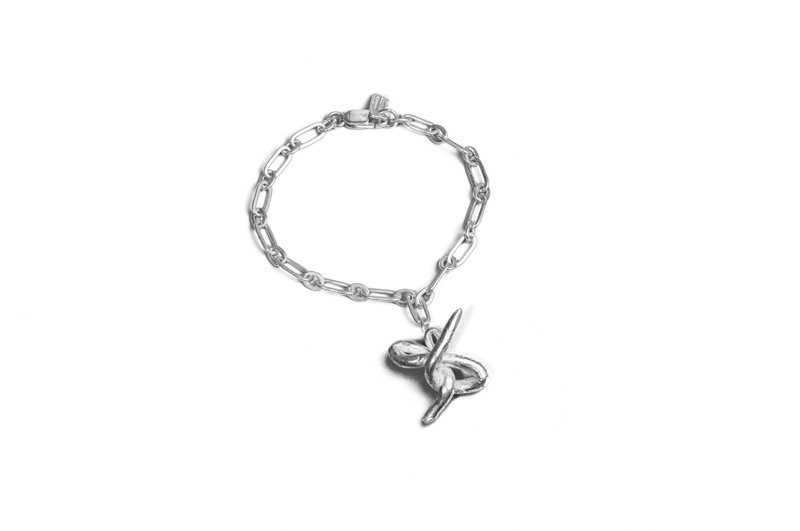 Knot Alphabet Bracelet Silver 99.99 / X / - Bracelets - Sterling Silver Silver