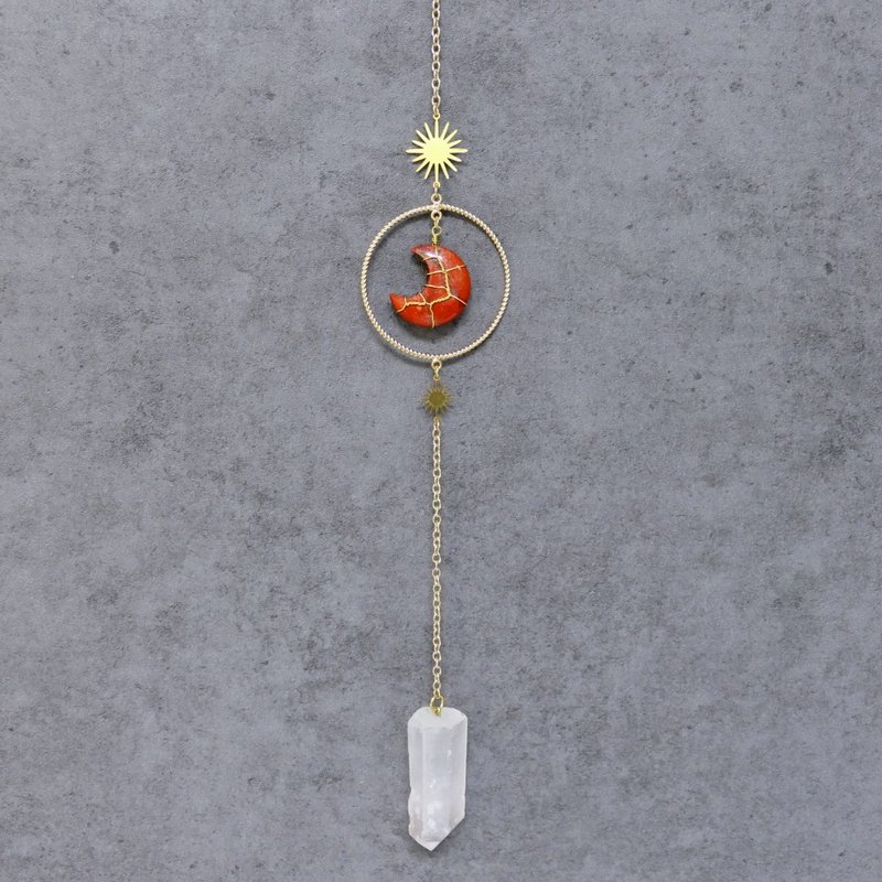 水晶掛飾 白水晶柱原礦 日月星辰 - 擺飾/家飾品 - 其他材質 