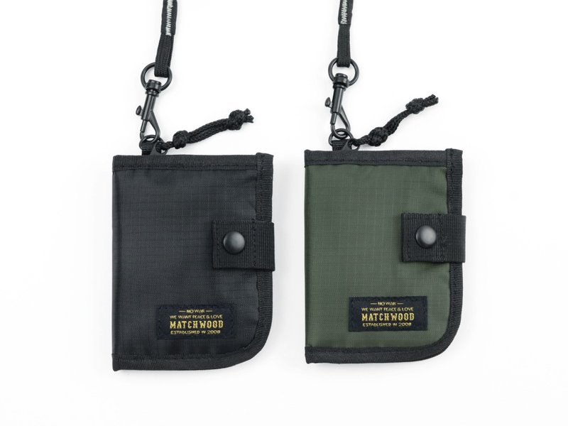 Matchwood Element Pass Card Wallet, ID Case Coin Purse, Ticket Card Bag, Easy Card Holder - กระเป๋าใส่เหรียญ - วัสดุอื่นๆ สีเขียว