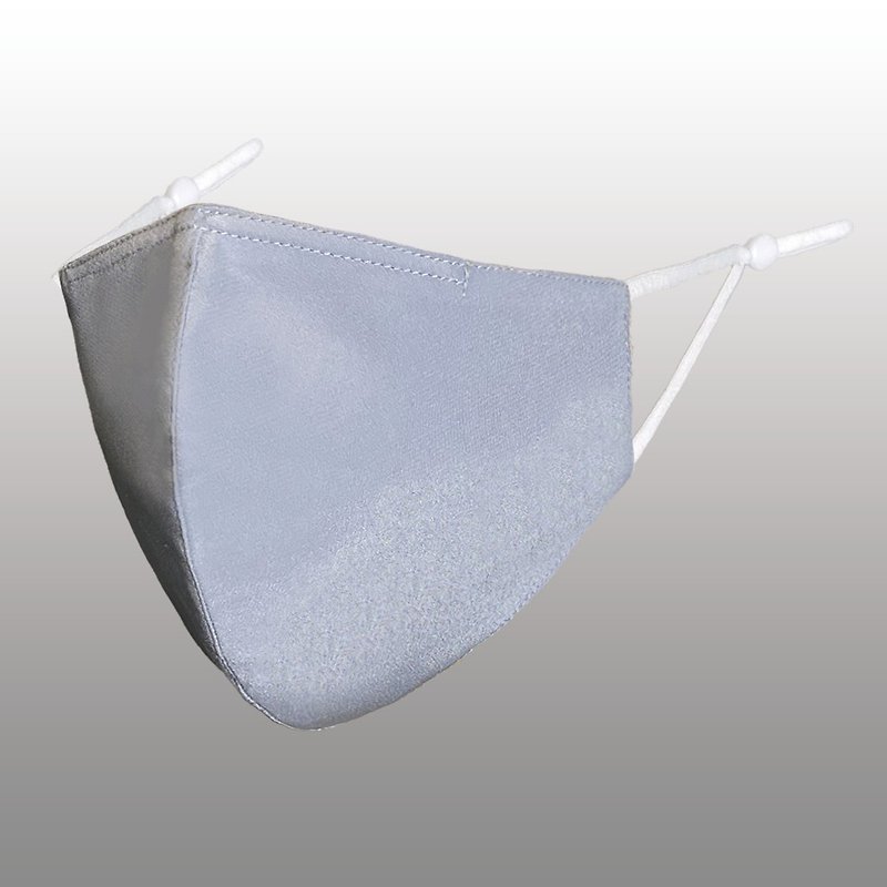 【100%頂級桑蠶絲】可重用絲質口罩 立體貼面設計 抗菌銀離子層 - 口罩/口罩收納套 - 絲．絹 