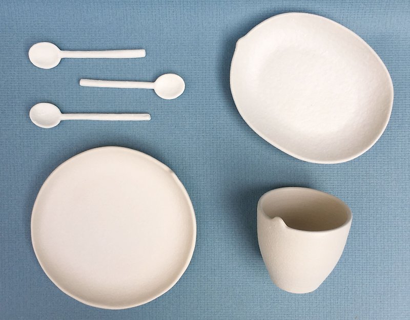 上島陶器スノーケーキプレートLLケーキプレートジュエリープレートLL - 小皿 - 陶器 ホワイト