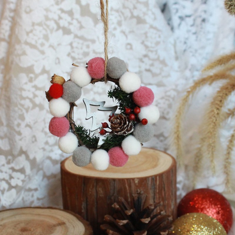 9 types of handmade Christmas wreaths (Christmas decorations) - ของวางตกแต่ง - ไม้ สีนำ้ตาล