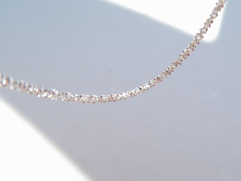 925 sterling silver starlight necklace clavicle chain neck chain short chain long chain free gift packaging - Necklaces - Sterling Silver White
