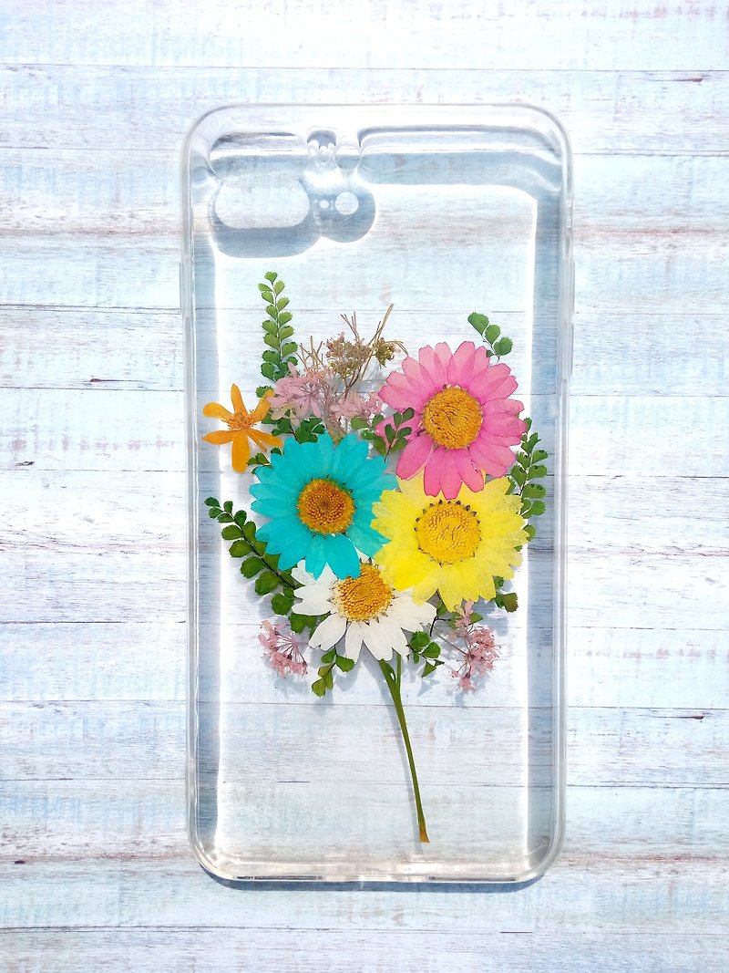 Pressed flower phone case, iPhone 7 plus,iphone 8 plus,Bouquet - เคส/ซองมือถือ - พลาสติก หลากหลายสี