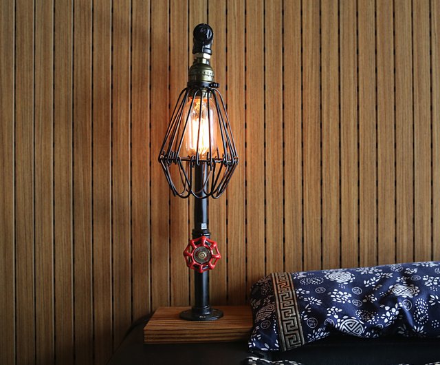 Industrial Desk Lamp, Vintage Edison Bulb Table