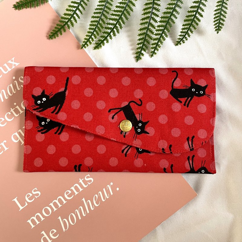 【Fast shipping】Alamain Fabric Red Envelope PRO ,Sweet Cat, Can Hold NT200,000 - Wallets - Cotton & Hemp 