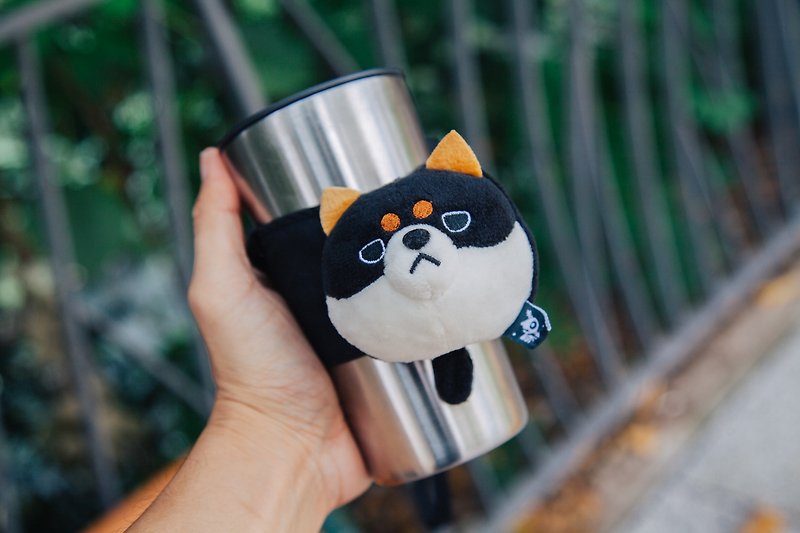 Xiaomi Shiba Inu Beverage Bag Charm Black Chai / Exclusive original design and environmental protection - Beverage Holders & Bags - Other Man-Made Fibers Black