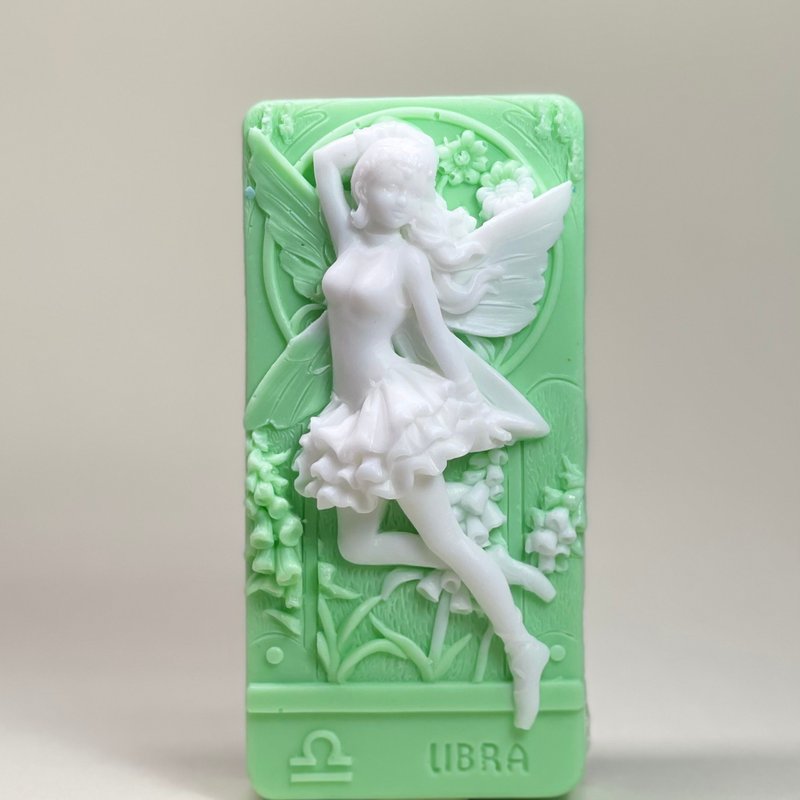 花仙子香氛皂 12星座 天秤座  手工皂 可客製顏色/香氛 - 肥皂/手工皂 - 其他材質 白色