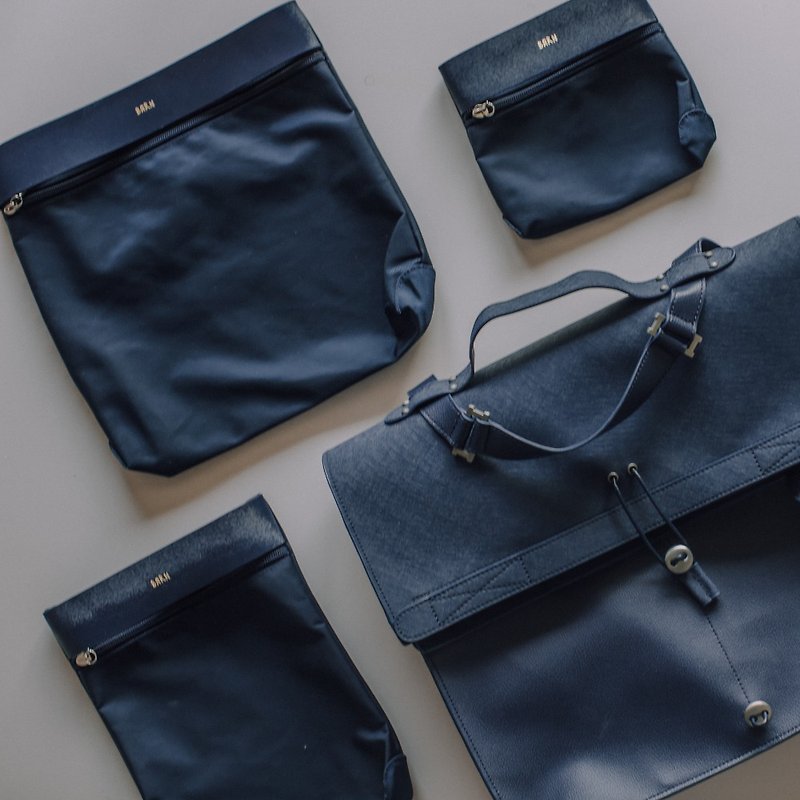 Eco-Friendly Materials Toiletry Bags & Pouches - BARN Resa Bag Three-piece Travel Organizer-Dark Blue