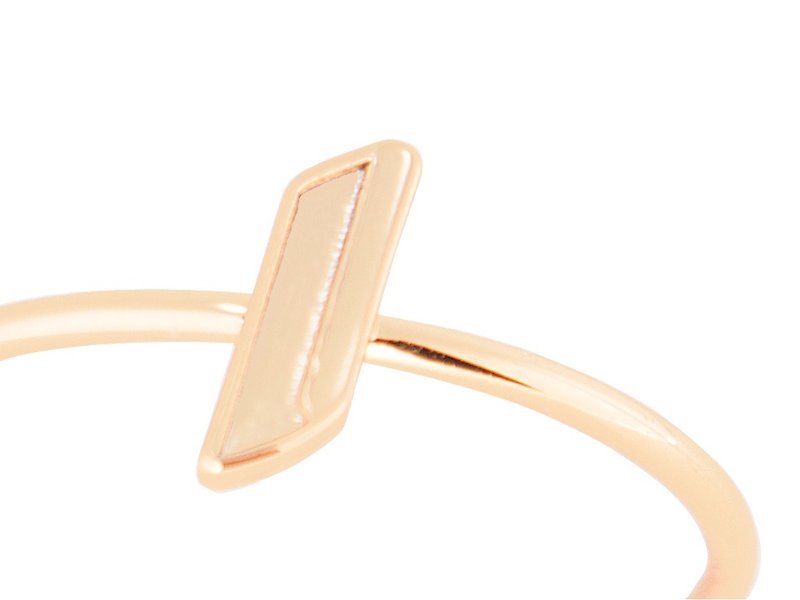 Initial Rings- Gold plated 925 Sterling Silve Rings - แหวนทั่วไป - เงินแท้ สีทอง
