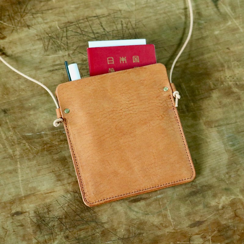Leather Travel pouch - ที่เก็บพาสปอร์ต - หนังแท้ 