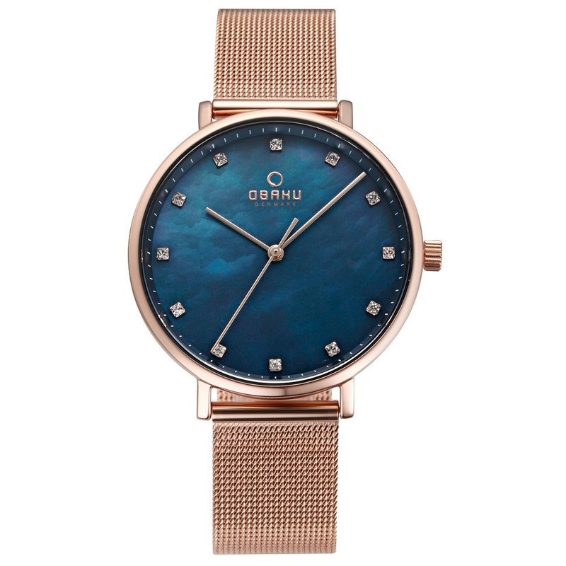 OBAKU Fashionable Milan Strap Watch in the Name of My Love-V186LXVLMV/37mm - Women's Watches - Stainless Steel Multicolor