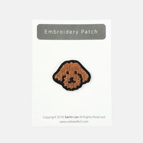 CAFE AND HOF poodle embroidery patch
