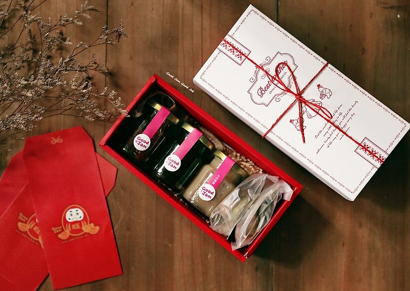 【Good Jam】 New Year Jam Gift Box 90ml*3pcs + Spice Pack*2pcs Combination - Jams & Spreads - Fresh Ingredients 