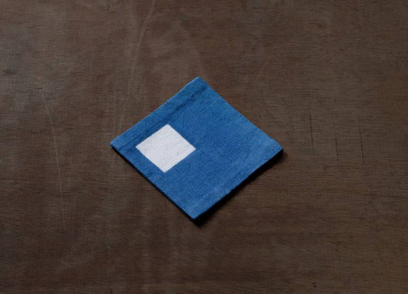 The Square Series-Coaster (one entry) limited dyed products - Items for Display - Cotton & Hemp Blue