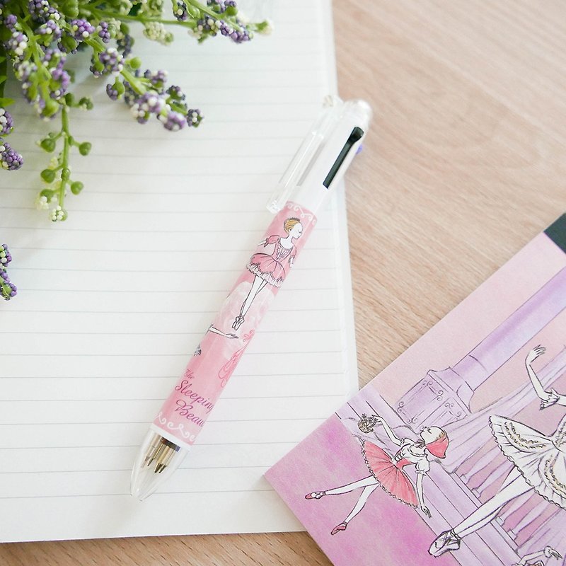 Yizhike Ballet | Sleeping Beauty Multifunctional Ballpoint Pen Mechanical Pencil - Pencils & Mechanical Pencils - Other Materials Pink