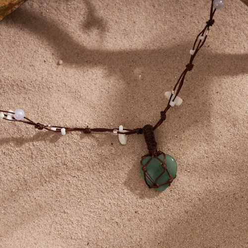elewoven Heart Gemstone Pendent Necklaces for Women and Teen Girls (green-aventurine)
