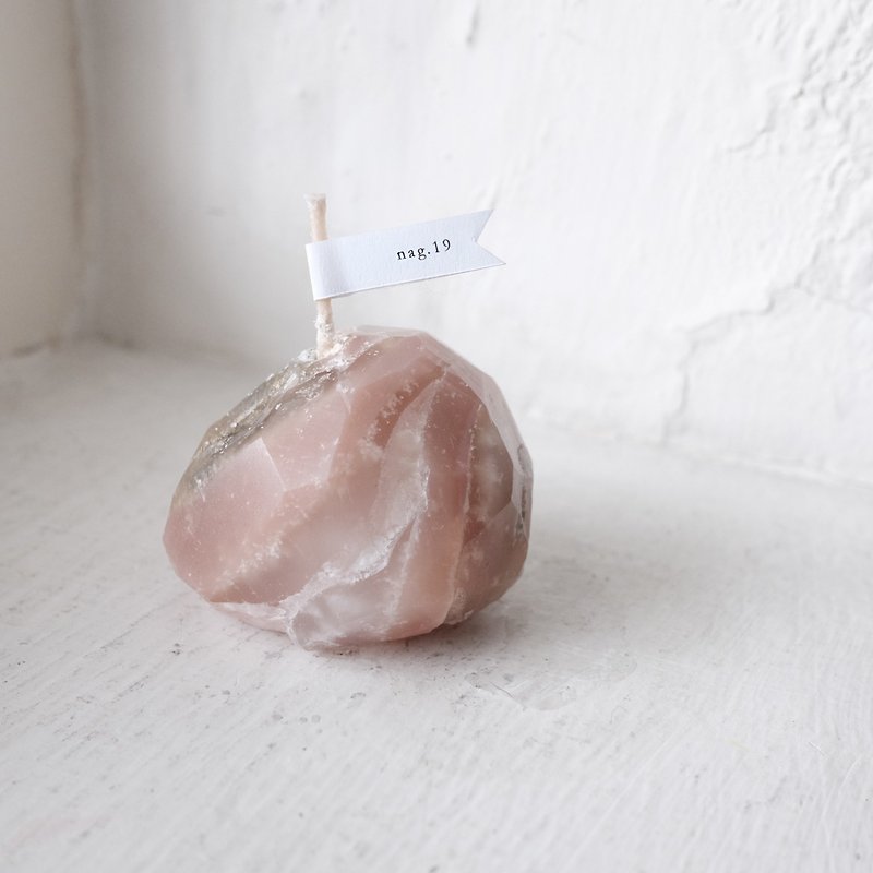 Mineral / Ore Candle # o 1 o - Candles & Candle Holders - Wax Pink