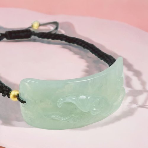 瓔珞珠寶盒 E.L.Jewelry Box 冰種翡翠福牌編織手鍊 | 天然緬甸玉A貨翡翠 | 送禮