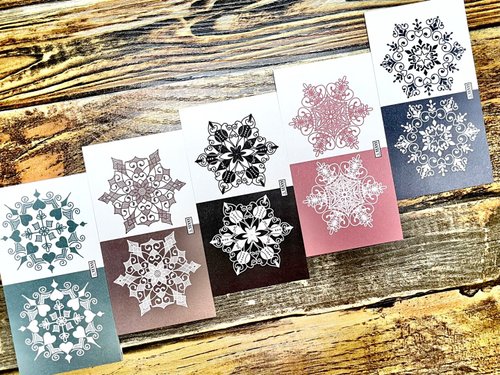 YENNNNY journal (mini art memo pack 5 types 25pcs SET) drawing doily paper ver 2