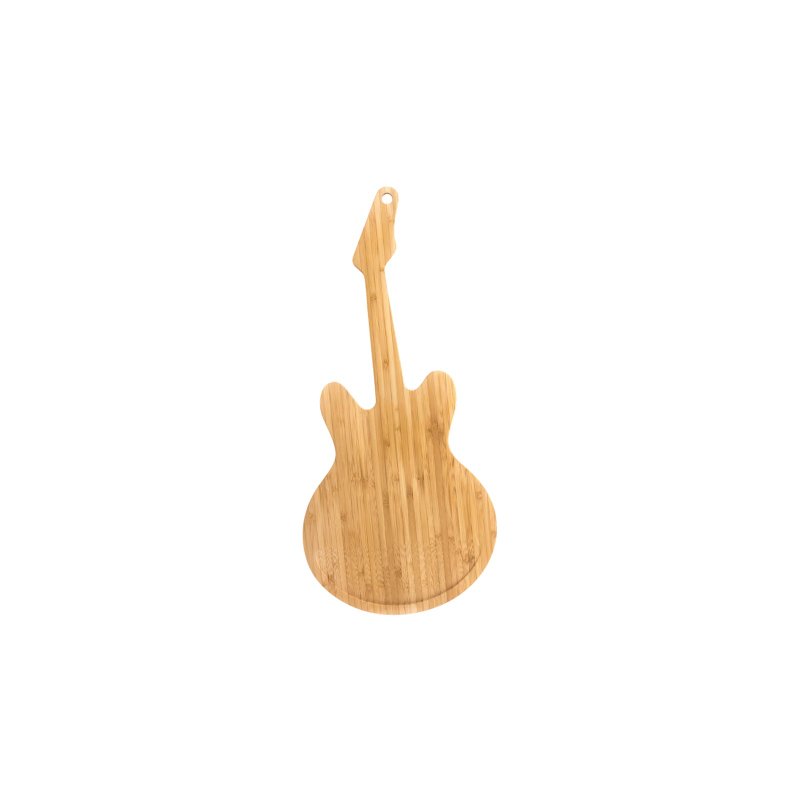 美國 kikkerland 吉他砧板竹質切小菜板切水果家用面包牛排案板 - 托盤/砧板 - 竹 金色