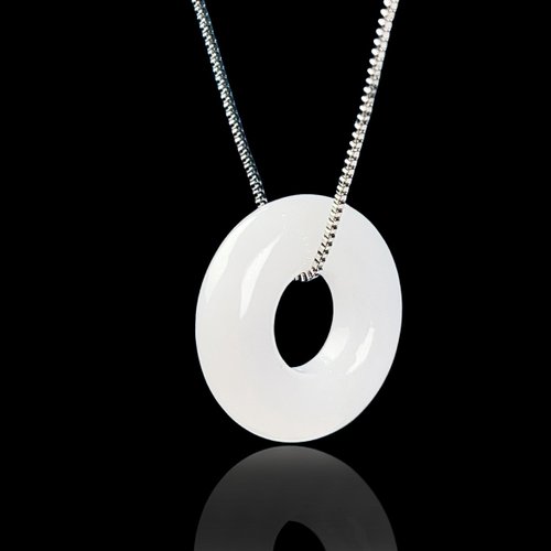 瓔珞珠寶盒 E.L.Jewelry Box 【願‧平安】冰種翡翠甜甜圈項鍊 | 天然緬甸玉翡翠A貨 | 送禮