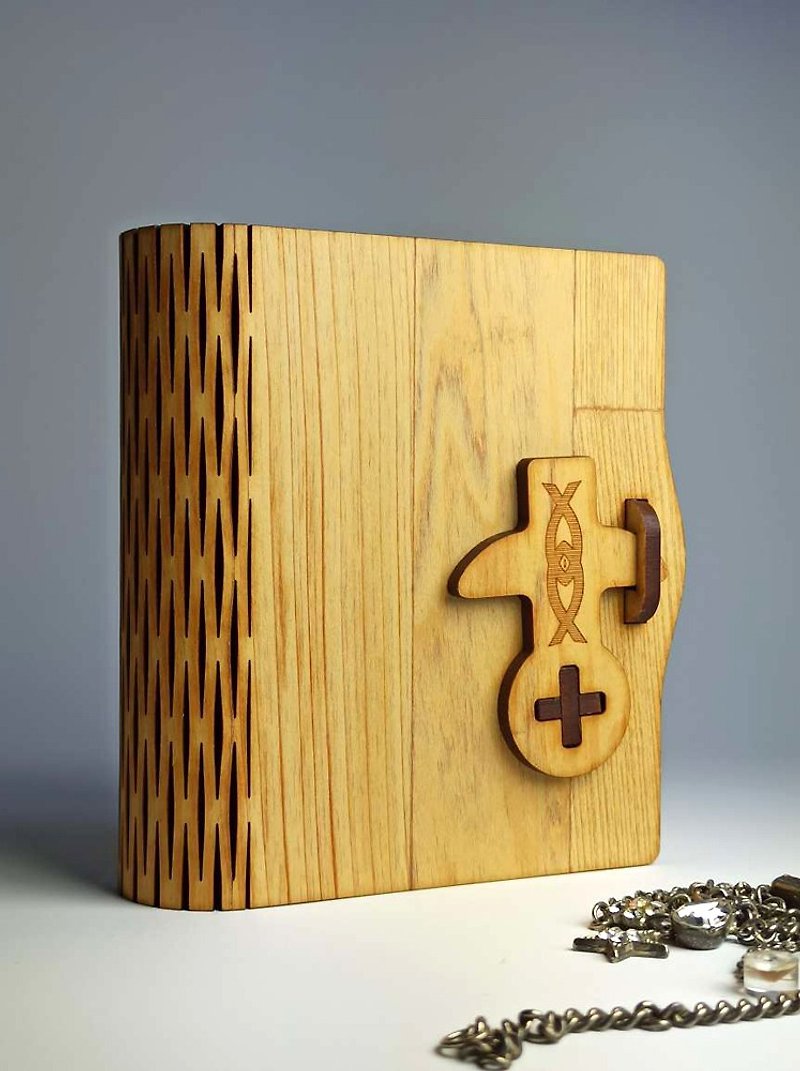 storage box- Book type - Storage - Wood Khaki