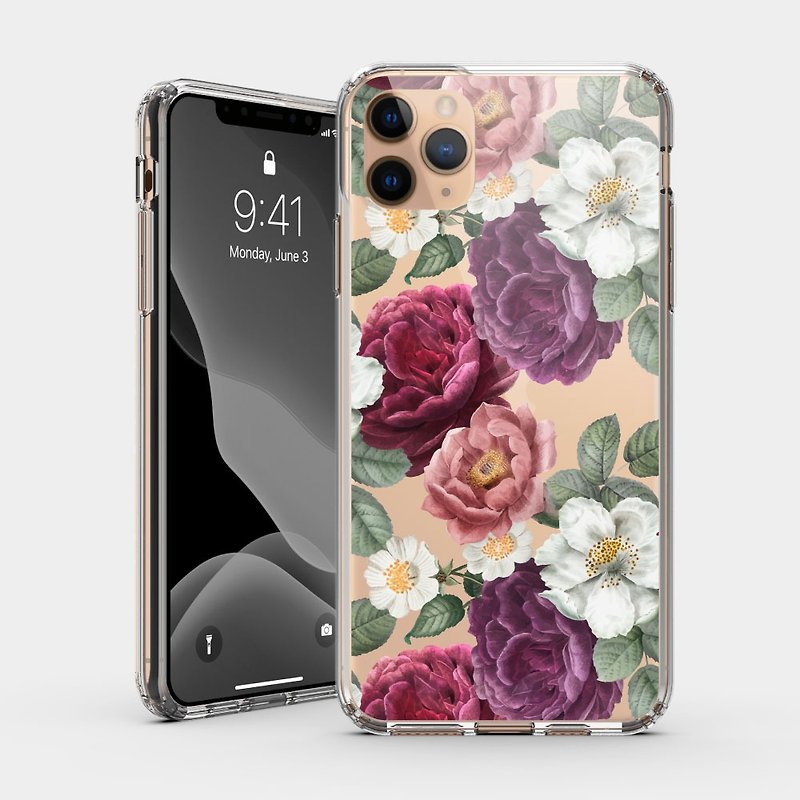 Recommended Mother's Day Gifts Hibiscus IPHONE Impact Resistant Protective Shell Phone Case IP0163 - เคส/ซองมือถือ - พลาสติก สีม่วง