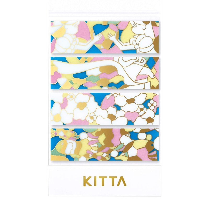 【KING JIM】KITTA隨身攜帶和紙膠帶 Clear透明/金箔 玻璃窗花 - 貼紙 - 塑膠 多色