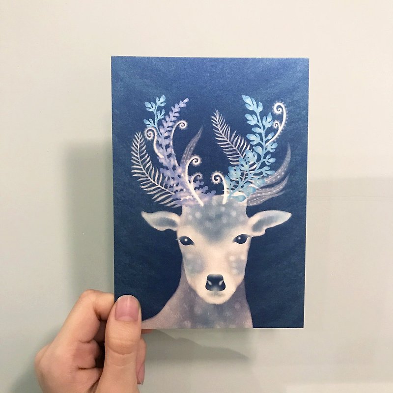 Paper Shoot《Fantastic Fern》 Series Postcard - Deer - Cards & Postcards - Paper Blue