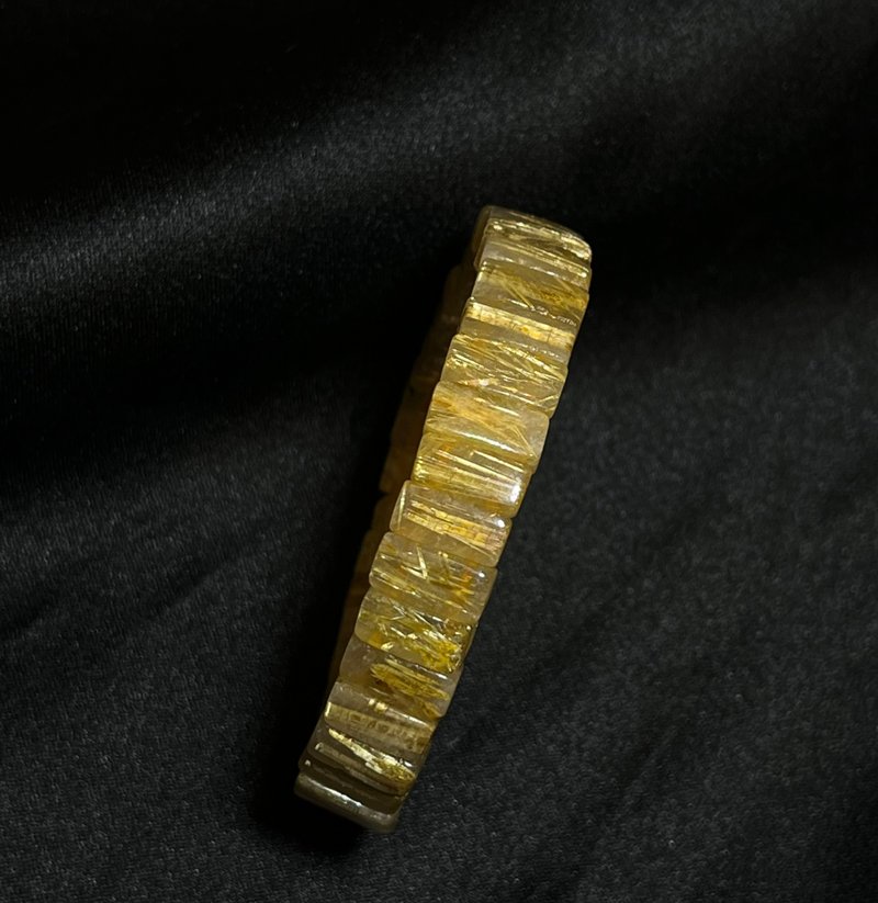 財富 鈦金 手排 鈦晶 手排 手珠 順絲鈦 金鈦金 Titaniu 母礦鈦金 - 手鍊/手環 - 水晶 橘色