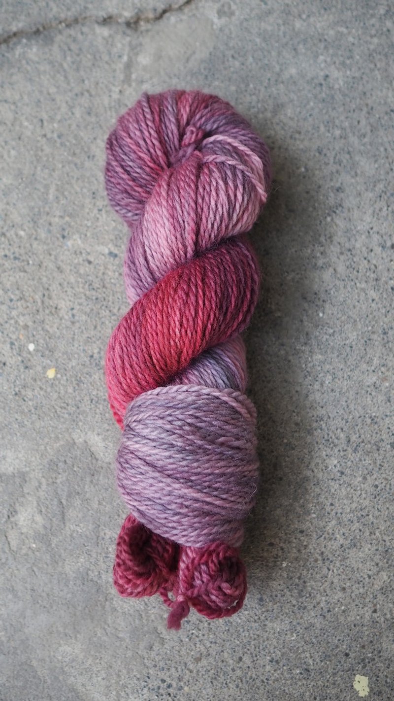 超水洗藍面羊毛-手染粗線-花叢(Aran yarn) - 編織/刺繡/羊毛氈/縫紉 - 羊毛 